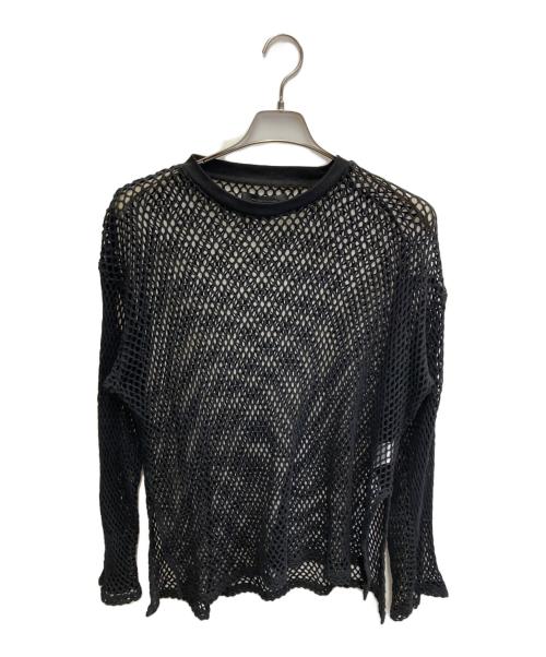 NOT CONVENTIONAL（ノットコンベンショナル）NOT CONVENTIONAL (ノットコンベンショナル) メッシュカットソー ブラック サイズ:Fの古着・服飾アイテム