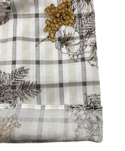 BEARDSLEY（ビアズリー）BEARDSLEY (ビアズリー) チェックフラワーパンツ ホワイト サイズ:FREEの古着・服飾アイテム