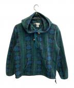L.L.Beanエルエルビーン）の古着「70s～80s 総柄フリースパーカー」｜グリーン
