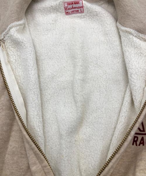 CUSHMAN（クッシュマン）Cushman (クッシュマン) ジップアップスウェット ベージュ サイズ:Lの古着・服飾アイテム