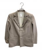 Whim Gazetteウィムガゼット）の古着「ストライプジャケット」｜グレージュ