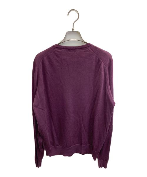JOHN SMEDLEY（ジョンスメドレー）JOHN SMEDLEY (ジョンスメドレー) クルーネックニット パープル サイズ:Lの古着・服飾アイテム