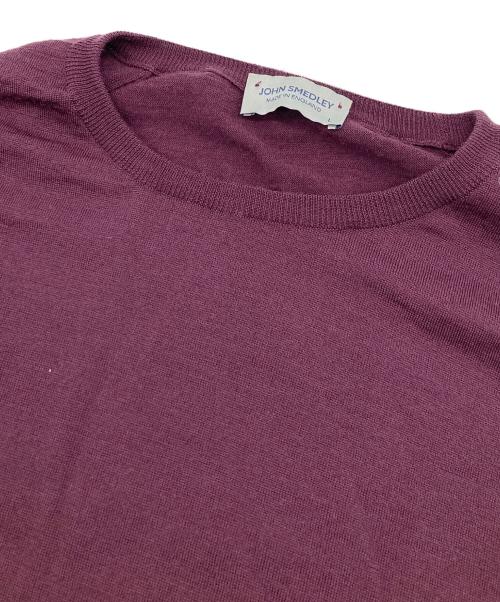 JOHN SMEDLEY（ジョンスメドレー）JOHN SMEDLEY (ジョンスメドレー) クルーネックニット パープル サイズ:Lの古着・服飾アイテム