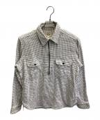 Pherrow's STORMYBLUEフェローズ）の古着「ハーフジップシャツ」｜ブルー