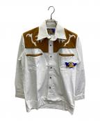 LOBO RIDERS'Sロボライダース）の古着「ウエスタンシャツ」｜ホワイト×ブラウン