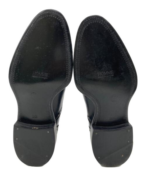 COMME des GARCONS HOMME（コムデギャルソン オム）COMME des GARCONS HOMME (コムデギャルソン オム) デカオムメダリオンシューズ ブラック サイズ:24 1/2の古着・服飾アイテム