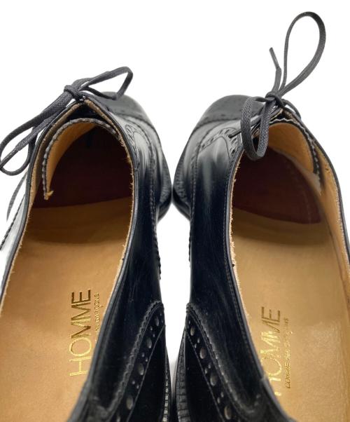 COMME des GARCONS HOMME（コムデギャルソン オム）COMME des GARCONS HOMME (コムデギャルソン オム) デカオムメダリオンシューズ ブラック サイズ:24 1/2の古着・服飾アイテム