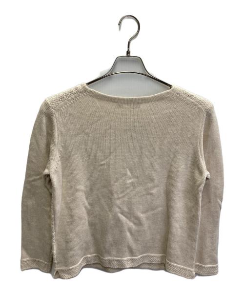 Aquascutum（アクアスキュータム）Aquascutum (アクアスキュータム) カノコボーダー コットンニット アイボリー サイズ:8 未使用品の古着・服飾アイテム