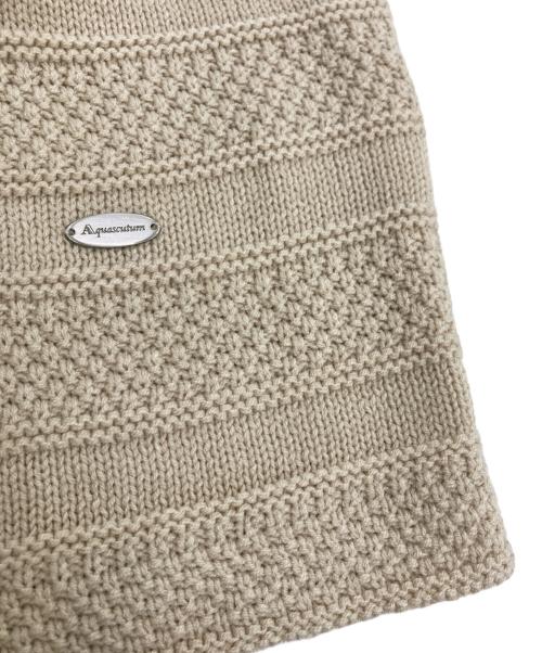 Aquascutum（アクアスキュータム）Aquascutum (アクアスキュータム) カノコボーダー コットンニット アイボリー サイズ:8 未使用品の古着・服飾アイテム
