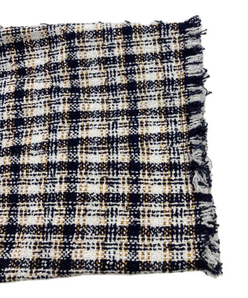 Aquascutum（アクアスキュータム）Aquascutum (アクアスキュータム) チェックツイートラウンドネックコート グレー サイズ:10 未使用品の古着・服飾アイテム