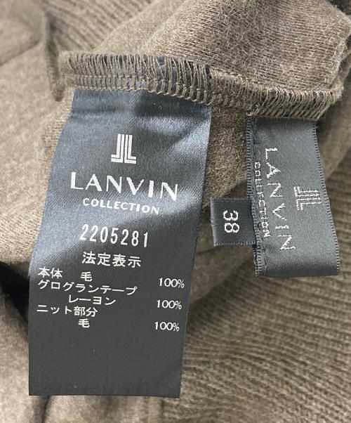 LANVIN COLLECTION（ランバンコレクション）LANVIN COLLECTION (ランバンコレクション) ベルト付きカーディガンジャケット ブラウン サイズ:38の古着・服飾アイテム
