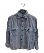 45rpm45アールピーエム）の古着「908オンザビーチシャツ」｜ホワイト×ブルー