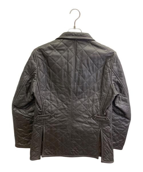 TAKEO KIKUCHI（タケオキクチ）TAKEO KIKUCHI (タケオキクチ) シープレザーキルティングコート ブラウン サイズ:2の古着・服飾アイテム