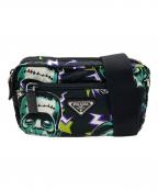 PRADA×UNIVERSAL STUDIOSプラダ×ユニバーサル・スタジオ）の古着「Frankenstein ウエストバッグ」｜ブラック