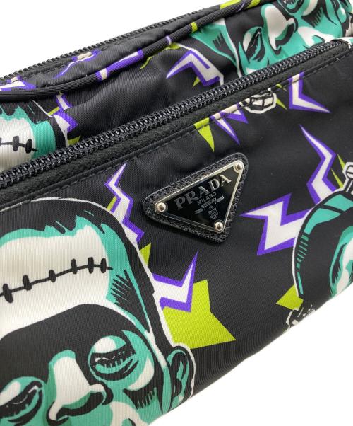 PRADA（プラダ）PRADA (プラダ) UNIVERSAL STUDIOS (ユニバーサル・スタジオ) Frankenstein ウエストバッグ ブラックの古着・服飾アイテム