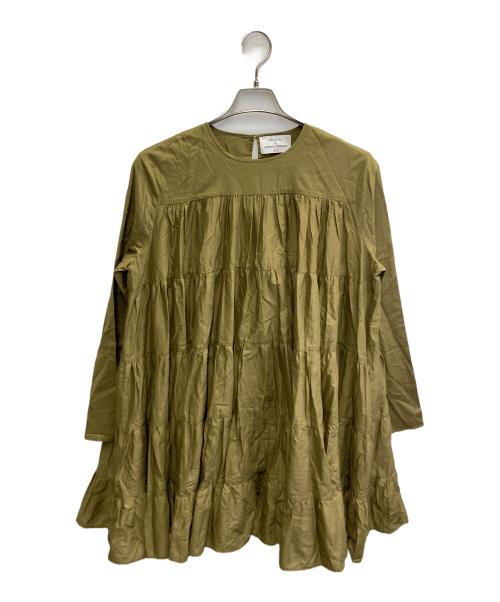 Merlette for JOURNAL STANDARD（マーレット フォー ジャーナルスタンダード）Merlette for JOURNAL STANDARD (マーレット フォー ジャーナルスタンダード) 別注 SOLIMANフリルワンピース カーキ サイズ:Sの古着・服飾アイテム