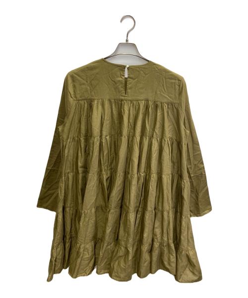 Merlette for JOURNAL STANDARD（マーレット フォー ジャーナルスタンダード）Merlette for JOURNAL STANDARD (マーレット フォー ジャーナルスタンダード) 別注 SOLIMANフリルワンピース カーキ サイズ:Sの古着・服飾アイテム