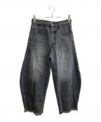 Whim Gazetteウィムガゼット）の古着「ラインカーブDENIM」｜ブラック