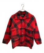 Hirsch weisハーシュワイス）の古着「ヴィンテージ ダブルマッキーノウールジャケット」｜レッド