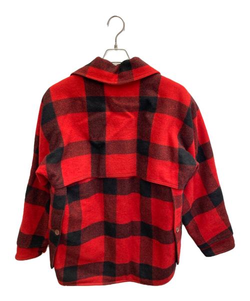 Hirsch weis（ハーシュワイス）Hirsch Weis (ハーシュワイス) ヴィンテージ ダブルマッキーノウールジャケット レッド サイズ:FREEの古着・服飾アイテム