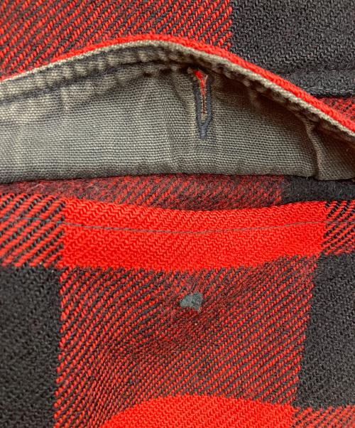 Hirsch weis（ハーシュワイス）Hirsch Weis (ハーシュワイス) ヴィンテージ ダブルマッキーノウールジャケット レッド サイズ:FREEの古着・服飾アイテム