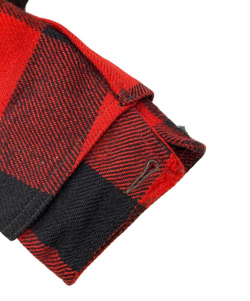 Hirsch weis（ハーシュワイス）Hirsch Weis (ハーシュワイス) ヴィンテージ ダブルマッキーノウールジャケット レッド サイズ:FREEの古着・服飾アイテム