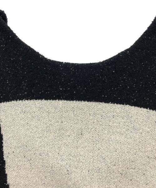 Ameri（アメリ）AMERI (アメリ) LOOP YARN SEMI FLARE KNIT DRESS ブラック サイズ:Mの古着・服飾アイテム