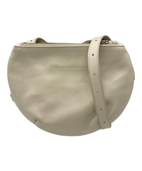 MM6 Maison Margiela（エムエムシックスメゾンマルジェラ）MM6 Maison Margiela (エムエムシックスメゾンマルジェラ) カウレザーショルダーバッグ アイボリーの古着・服飾アイテム