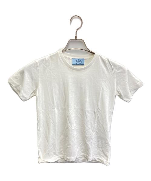 PRADA（プラダ）PRADA (プラダ) 21ss トライアングルロゴTシャツ ホワイト サイズ:XXSの古着・服飾アイテム