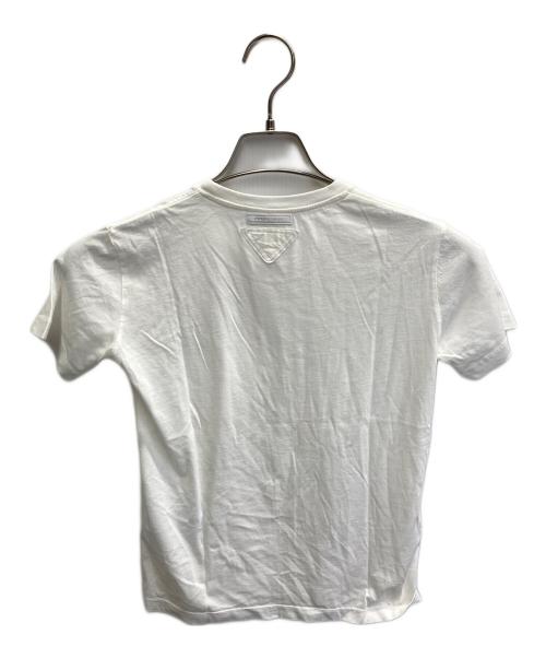 PRADA（プラダ）PRADA (プラダ) 21ss トライアングルロゴTシャツ ホワイト サイズ:XXSの古着・服飾アイテム