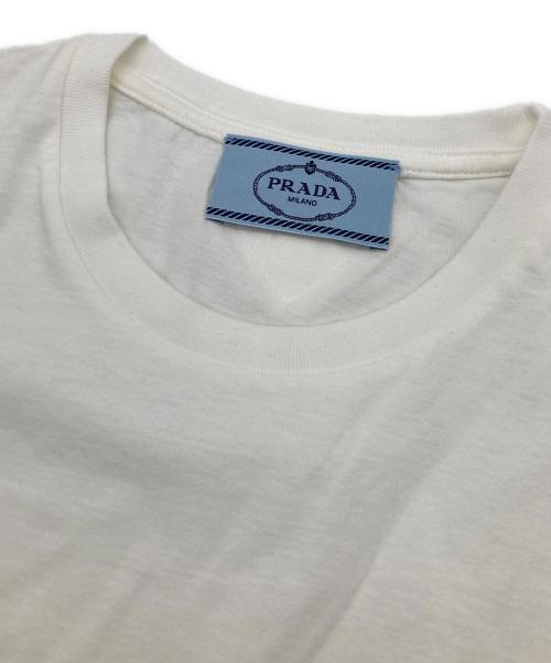PRADA（プラダ）PRADA (プラダ) 21ss トライアングルロゴTシャツ ホワイト サイズ:XXSの古着・服飾アイテム