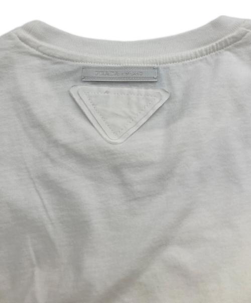 PRADA（プラダ）PRADA (プラダ) 21ss トライアングルロゴTシャツ ホワイト サイズ:XXSの古着・服飾アイテム
