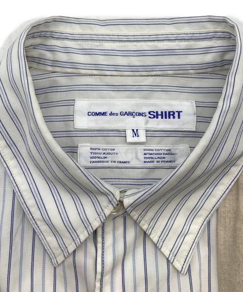 COMME des GARCONS SHIRT（コムデギャルソンシャツ）COMME des GARCONS SHIRT (コムデギャルソンシャツ) パッチワークシャツ ブルー サイズ:Mの古着・服飾アイテム