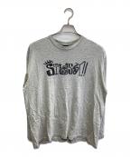 stussyステューシー）の古着「00ｓロングスリーブカットソー」｜グレー