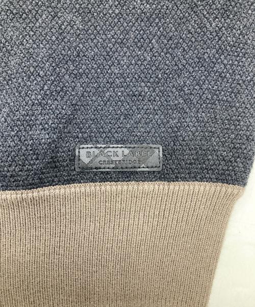 BLACK LABEL CRESTBRIDGE（ブラックレーベル クレストブリッジ）BLACK LABEL CRESTBRIDGE (ブラックレーベル クレストブリッジ) デザイン切替ニット ブラウン サイズ:LLの古着・服飾アイテム