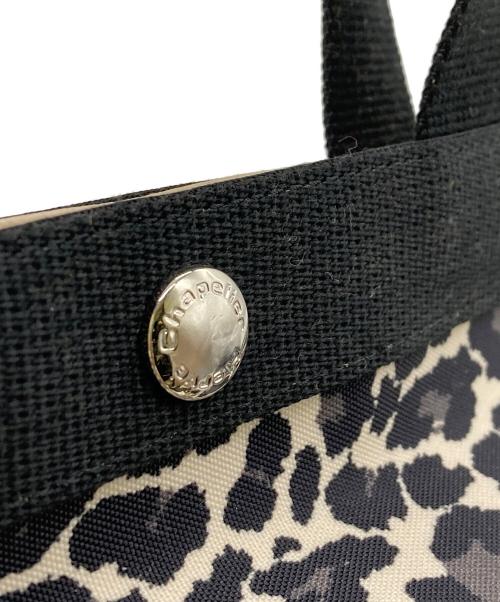 Herve Chapelier（エルベシャプリエ）Herve Chapelier (エルベシャプリエ) レオパード舟形トートバッグ ブラック×ベージュ（パンサー）の古着・服飾アイテム