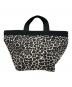 Herve Chapelier (エルベシャプリエ) レオパード舟形トートバッグ ブラック×ベージュ（パンサー）：18000円