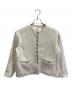 pual ce cin（ピュアルセシン）の古着「ノーカラーツイードジャケット」｜ホワイト