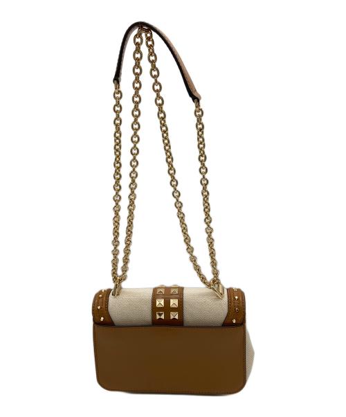 MICHAEL KORS（マイケル・コース）MICHAEL KORS (マイケルコース) SoHo チェーンショルダーバッグ アイボリー×ベージュの古着・服飾アイテム
