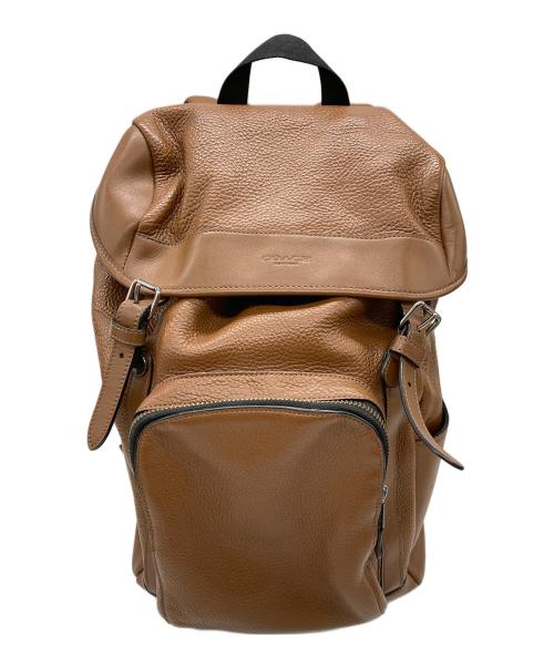 COACH（コーチ）COACH (コーチ) ヘンリーレザーフラップリュック ブラウンの古着・服飾アイテム