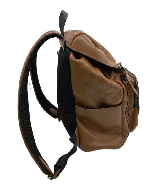 COACH（コーチ）COACH (コーチ) ヘンリーレザーフラップリュック ブラウンの古着・服飾アイテム