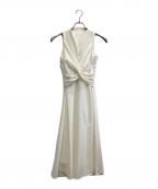 anuansアニュアンス）の古着「ツイストギャザーワンピース」｜ホワイト