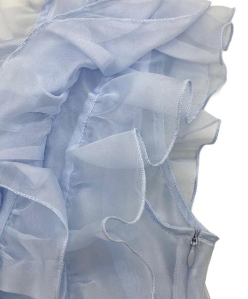 Snidel（スナイデル）Snidel (スナイデル) ノースリフリルブラウス ブルー サイズ:FREEの古着・服飾アイテム