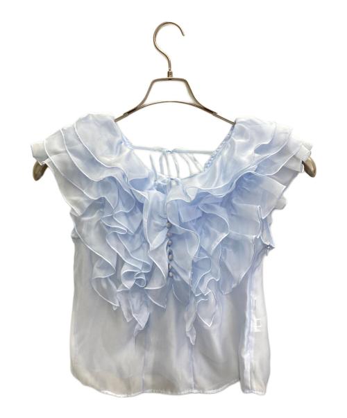 Snidel（スナイデル）Snidel (スナイデル) ノースリフリルブラウス ブルー サイズ:FREEの古着・服飾アイテム