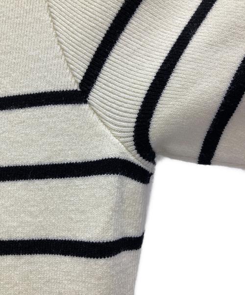 anuans（アニュアンス）anuans (アニュアンス) ポロニットドッキングワンピース ブラック×ホワイト サイズ:Sの古着・服飾アイテム