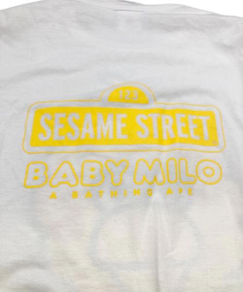 A BATHING APE（ア ベイシング エイプ）A BATHING APE (ア ベイシング エイプ) SESAME STREET (セサミストリート) プリントTシャツ ホワイト サイズ:XLの古着・服飾アイテム
