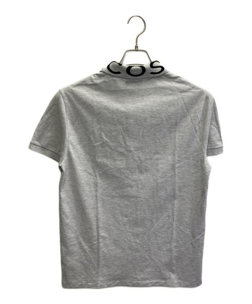 LACOSTE（ラコステ）LACOSTE (ラコステ) ジャカードリブニットカラーポロシャツ グレー サイズ:Mの古着・服飾アイテム