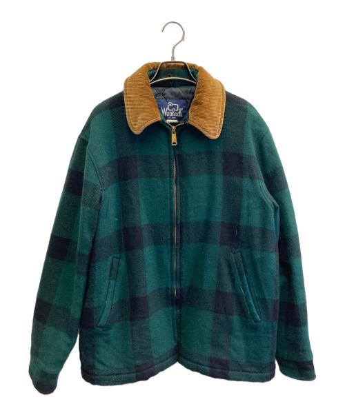 WOOLRICH（ウールリッチ）WOOLRICH (ウールリッチ) 80s バッファローチェック ブルゾン【USA製】 グリーン サイズ:Mの古着・服飾アイテム