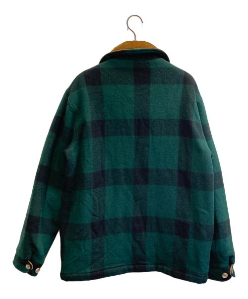 WOOLRICH（ウールリッチ）WOOLRICH (ウールリッチ) 80s バッファローチェック ブルゾン【USA製】 グリーン サイズ:Mの古着・服飾アイテム