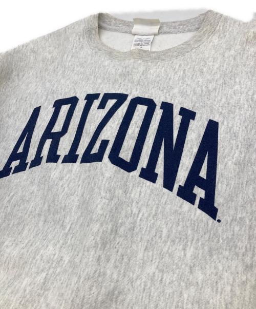 Champion REVERSE WEAVE（チャンピオン リバース ウィーブ）Champion REVERSE WEAVE (チャンピオン リバース ウィーブ) カレッジロゴ プリントスウェット グレー サイズ:Lの古着・服飾アイテム